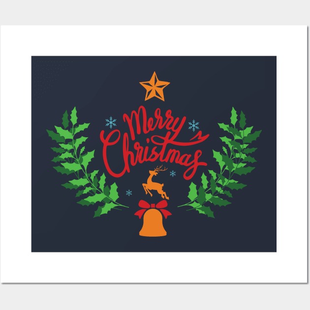 MERRY CHRITMAS CELEBRATION Wall Art by Canvas Creations